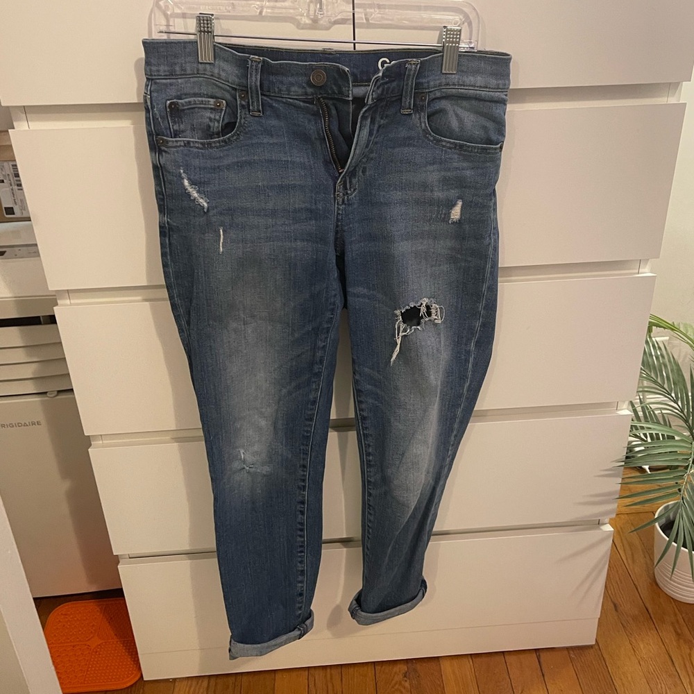 Gap Distressed Girlfriend Jeans - Size 26
